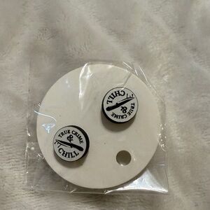 Black and White True Crime & Chill Earrings